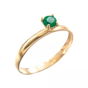 ANILLO EN ORO DE 18K CON ESMERALDA