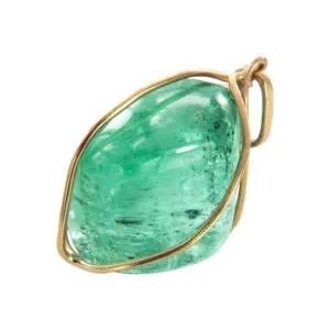 DIJE EN ORO DE 18K CON ESMERALDA